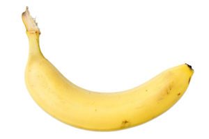 Banana curvada para ilustrar sintomas da doença de Peyronie